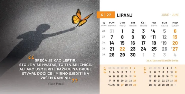  "MOTIVACIJSKI" 13 list., dim: 20,5x14,5 cm, stolni kalendar, koverta, P/50 Color