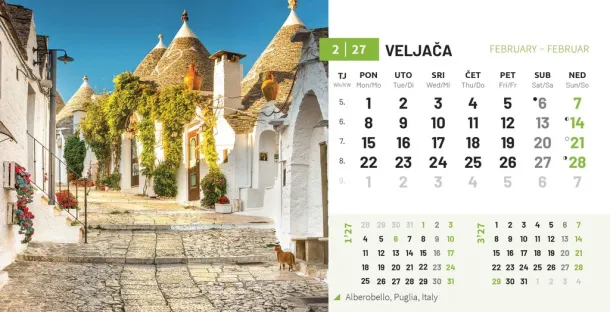  "BISERI SVIJETA" 13 list., dim: 20,5x14,5 cm, stolni kalendar, koverta, P/50 Color