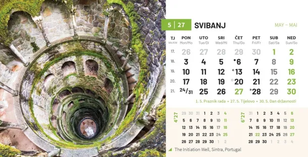  "BISERI SVIJETA" 13 list., dim: 20,5x14,5 cm, stolni kalendar, koverta, P/50 Color