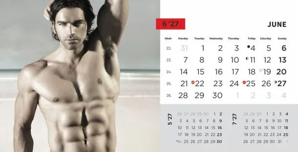  "MASCULINE" 13 list., dim: 20,5x14,5 cm, stolni kalendar, koverta, P/100 Color