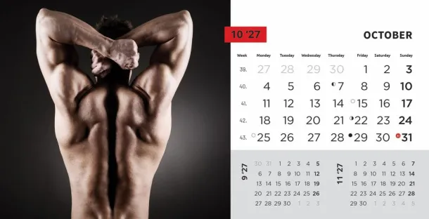  "MASCULINE" 13 sheets, format: 20,5x14,5 cm, desk calendar, envelope, P/50 Color