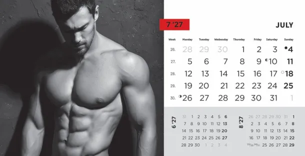 "MASCULINE" 13 sheets, format: 20,5x14,5 cm, desk calendar, envelope, P/50 Color