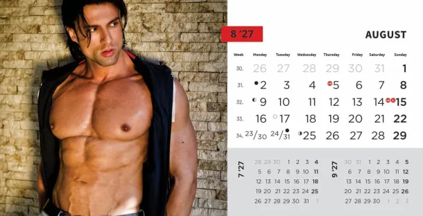  "MASCULINE" 13 sheets, format: 20,5x14,5 cm, desk calendar, envelope, P/50 Color