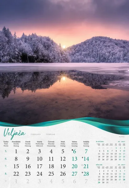  "ŠUME, VODE I MORE" color calendar Color