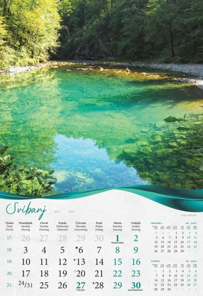  "ŠUME, VODE I MORE" color calendar Color