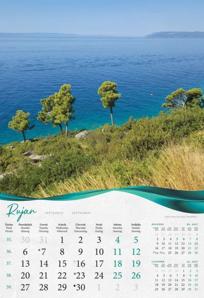 "ŠUME, VODE I MORE" color calendar Color