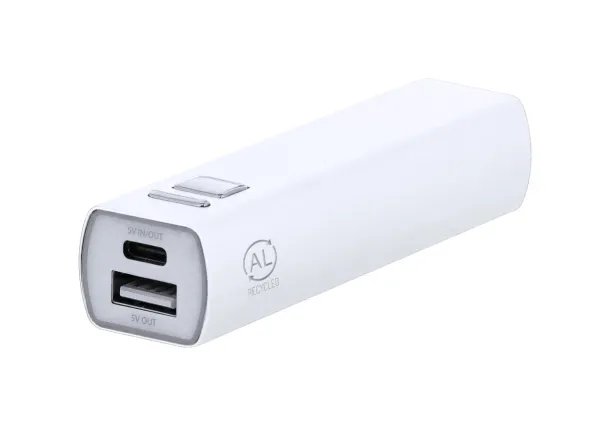 RaluBase prijenosna baterija, 2 600 mAh Bijela