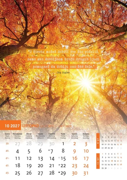  "MOTIVACIJSKI KALENDAR" color kalendar Color