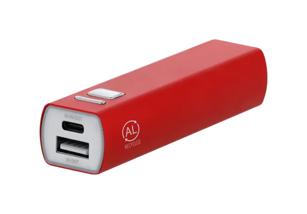 RaluBase prijenosna baterija, 2 600 mAh Crvena