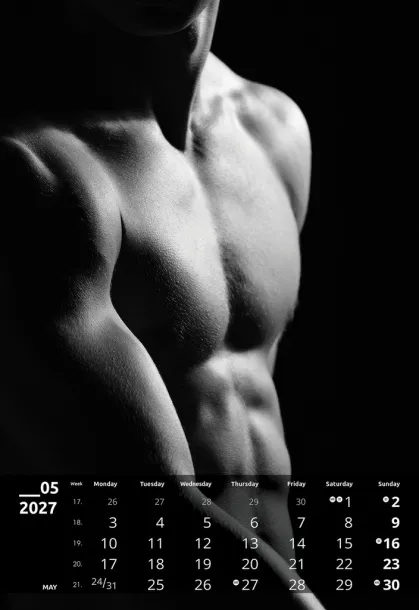  "MASCULINE" 13 sheets, format: 33x55cm, PVC bag, P/25, color calendar Color