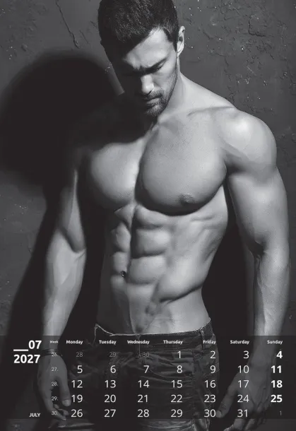  "MASCULINE" 13 sheets, format: 33x55cm, PVC bag, P/25, color calendar Color