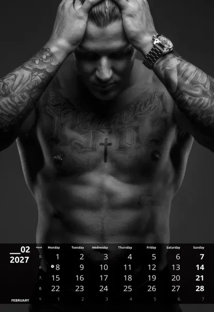  "MASCULINE" 13 sheets, format: 33x55cm, PVC bag, P/25, color calendar Color