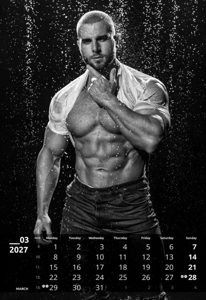  "MASCULINE" 13 sheets, format: 33x55cm, PVC bag, P/25, color calendar Color