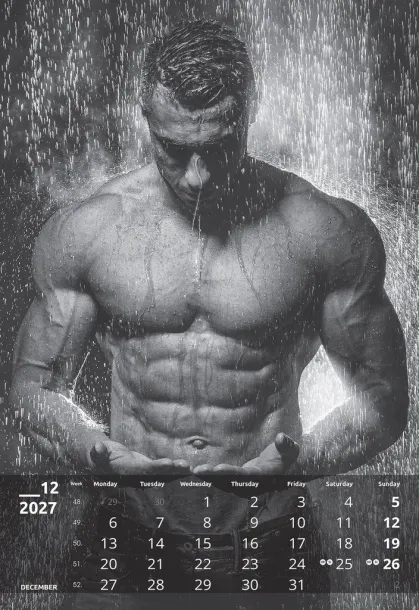  "MASCULINE" 13 sheets, format: 33x55cm, PVC bag, P/25, color calendar Color