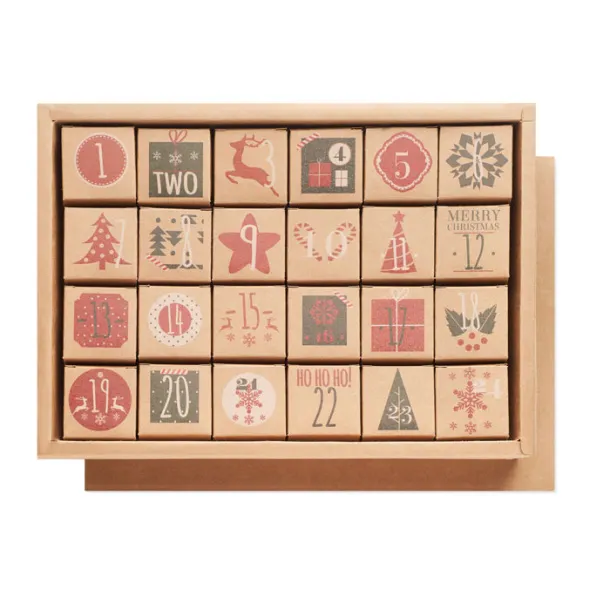 BOXY Adventski kalendar set u kutiji Bež