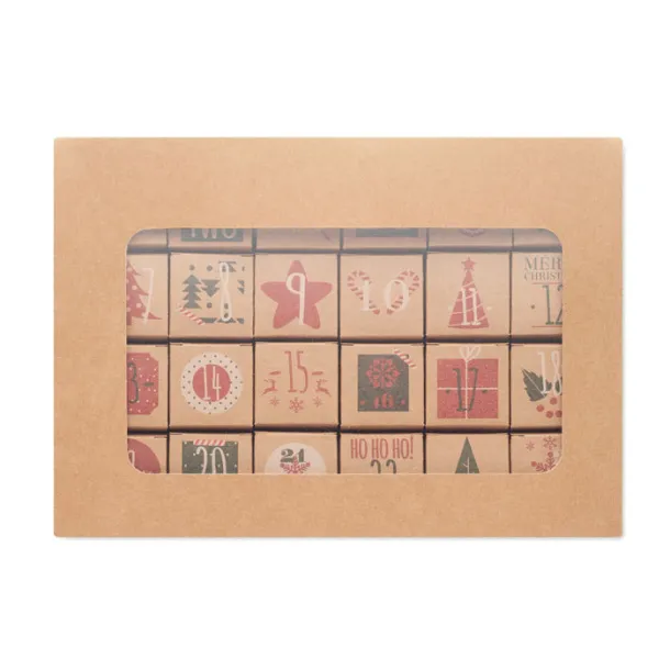 BOXY Adventski kalendar set u kutiji Bež