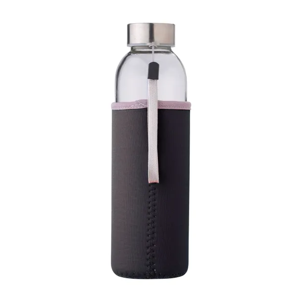 Nika Staklena boca (500 ml) s navlakom od neoprena Crna