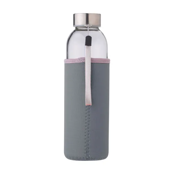 Nika Staklena boca (500 ml) s navlakom od neoprena Siva