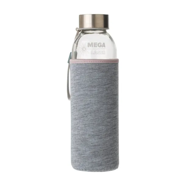 Nika Staklena boca (500 ml) s navlakom od neoprena Siva