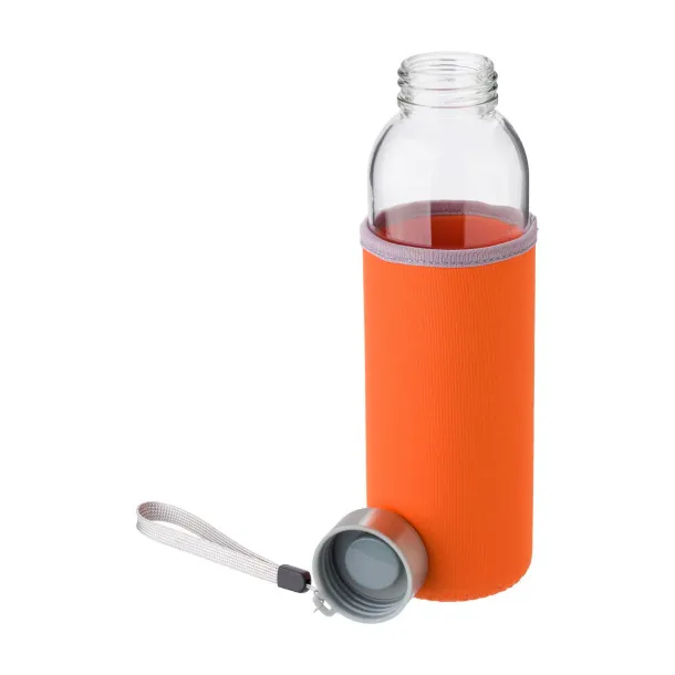 Nika Staklena boca (500 ml) s navlakom od neoprena Narančasta