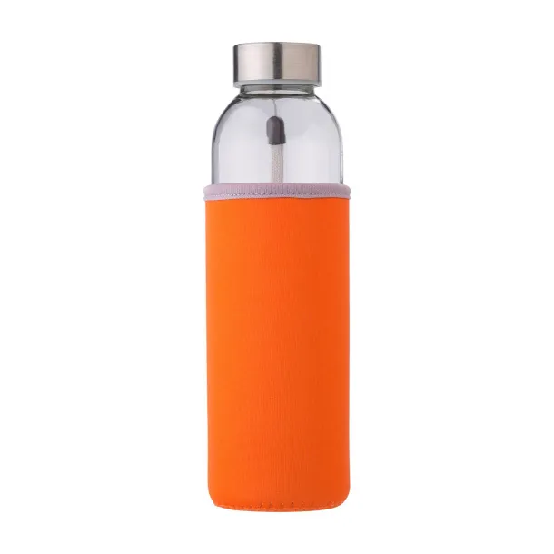 Nika Staklena boca (500 ml) s navlakom od neoprena Narančasta
