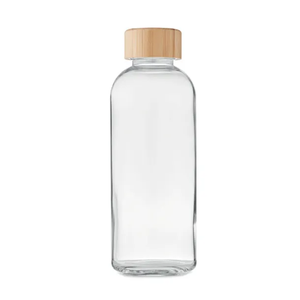 FRISIAN Glass bottle 650ml, bamboo lid Transparent