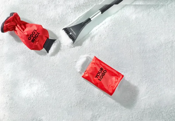 Justin ABS ice scraper and snow brush  Crna
