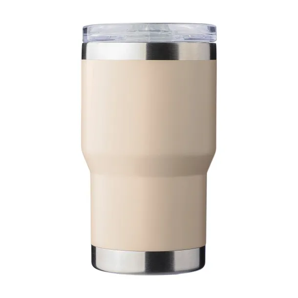 Ayen putna šalica od recikliranog nehrđajućeg čelika s dvostrukom stijenkom (350 ml) beige