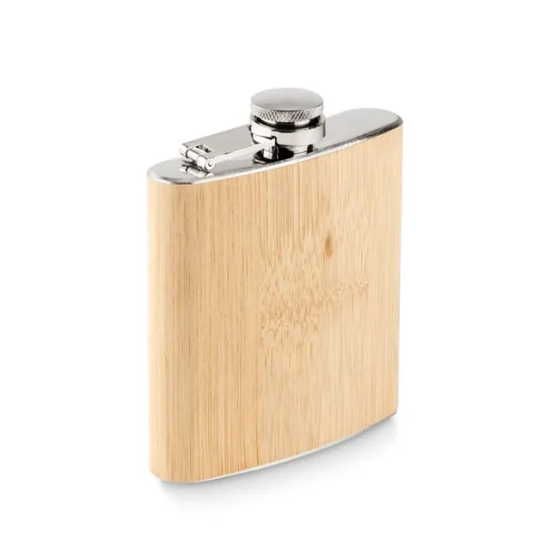 HIPHIP Bamboo slim hip flask 175ml Beige