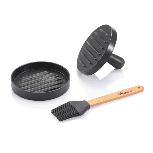  BBQ set with hamburger press and brush - XD Collection Grey 