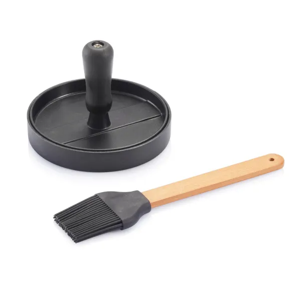  BBQ set with hamburger press and brush - XD Collection Grey 