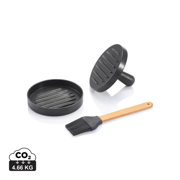  BBQ set with hamburger press and brush - XD Collection Grey 