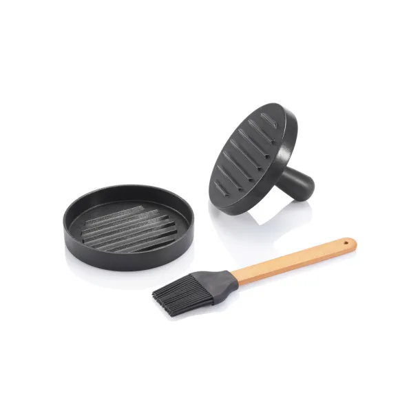  BBQ set with hamburger press and brush - XD Collection Grey 