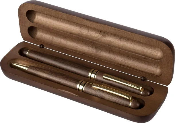  Walnut wooden pen set Adelina brown