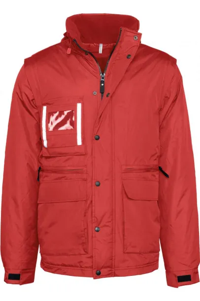  DETACHABLE-SLEEVED WORKWEAR PARKA - Designed To Work Red