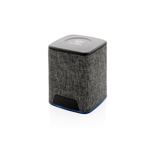  Light up logo fabric 3W wireless speaker Grey Grey