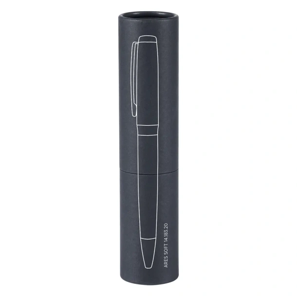 ARES SOFT Metal ball pen in a paper tube Silver