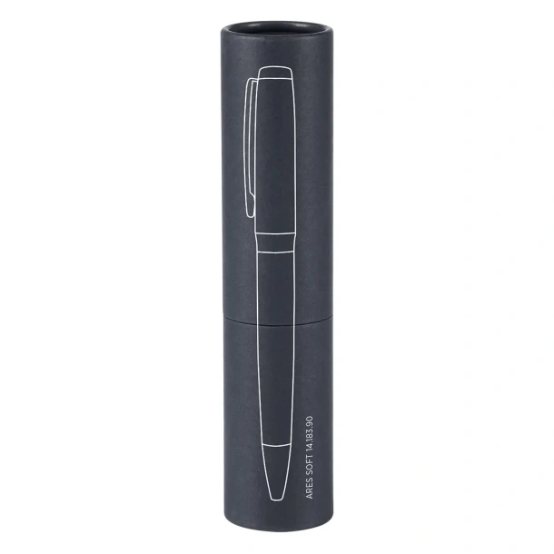 ARES SOFT Metal ball pen in a paper tube Beige