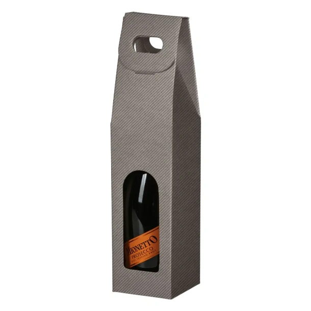 BOTTLE Three-layer self-assembling gift box for a bottle Black