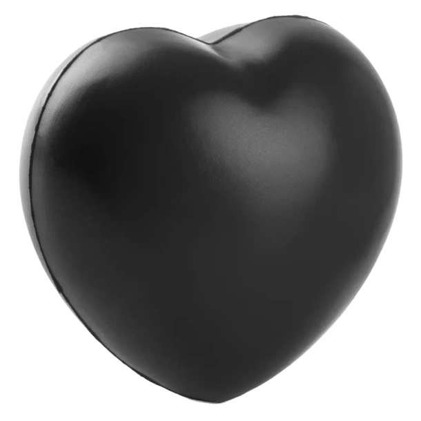 HEART antistress PU foam ball Crna