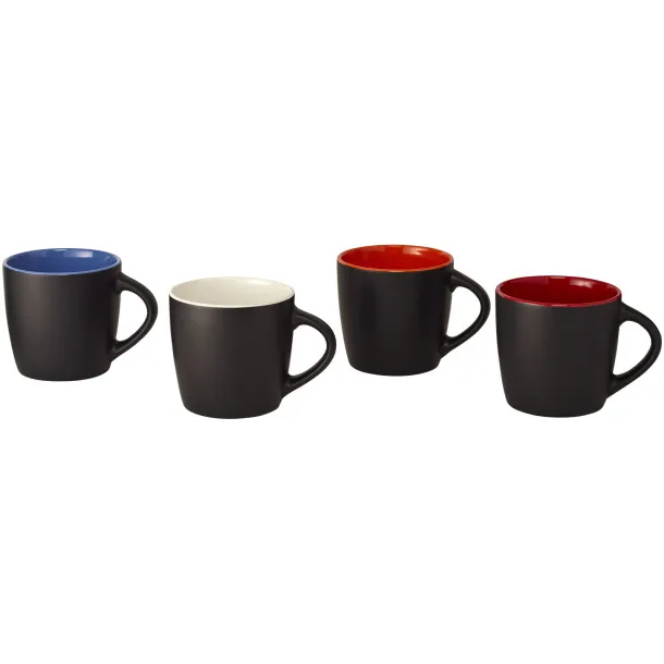 Riviera 340 ml ceramic mug Solid black White