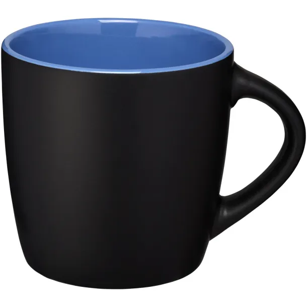 Riviera 340 ml ceramic mug Solid black Blue