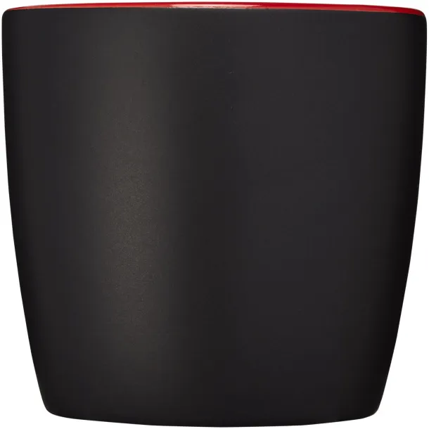 Riviera 340 ml ceramic mug Solid black Red