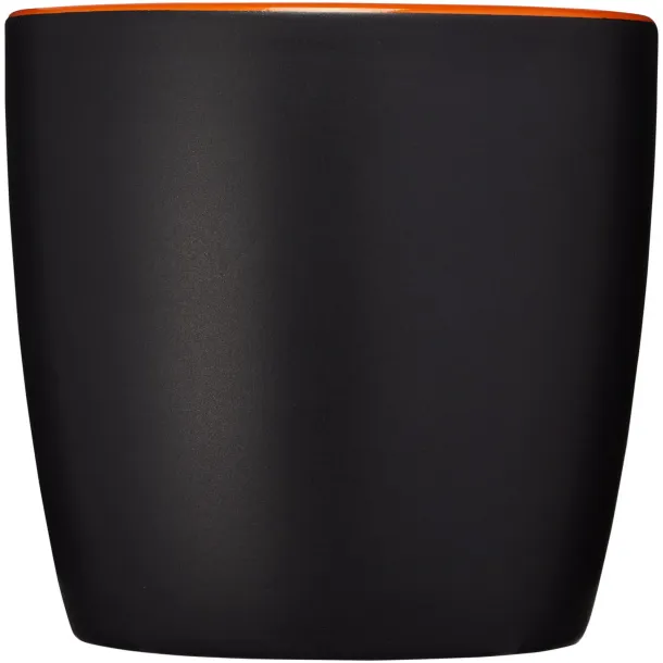 Riviera 340 ml ceramic mug - Unbranded Solid black Orange