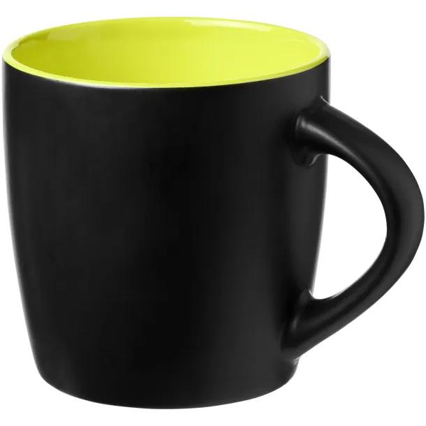 Riviera 340 ml ceramic mug Solid black Lime