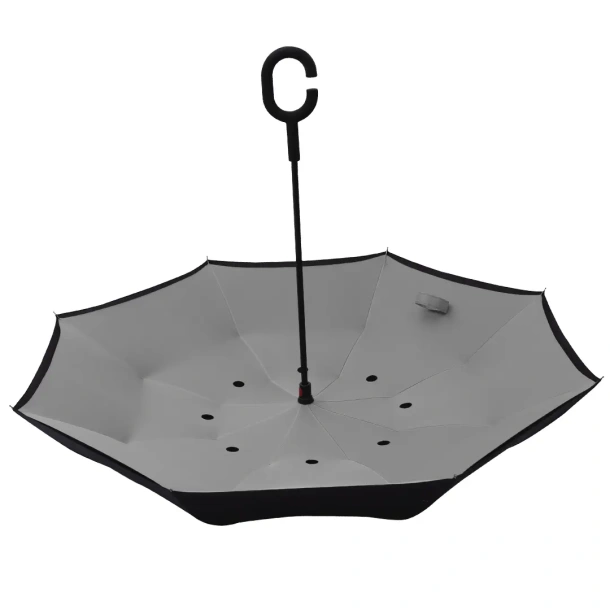 PAMPAS umbrella with manual opening - CASTELLI Black