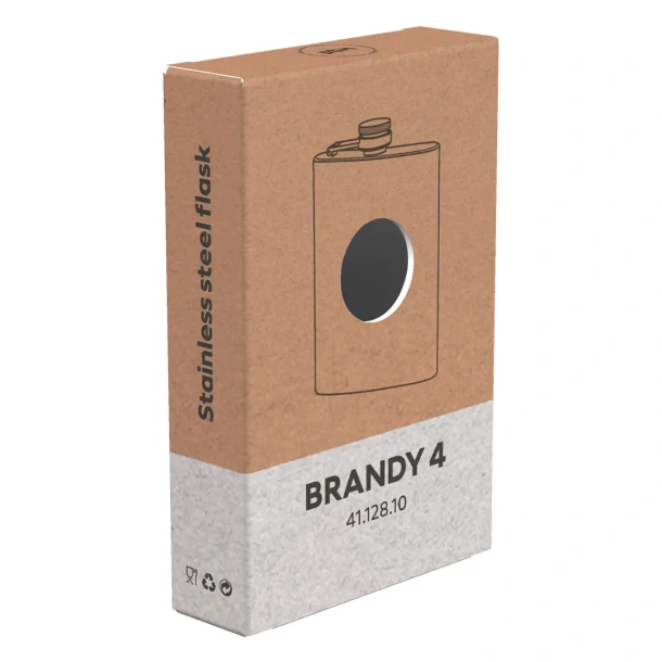 BRANDY 4 Metalna pljoska Crna