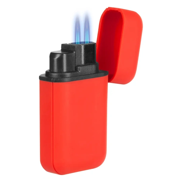 TORCH Plastic electronic lighter with double turbo flame Azure