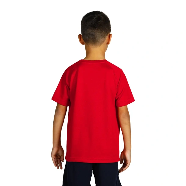RECORD KIDS Kids sports T-shirt. 100% polyester - EXPLODE Crvena