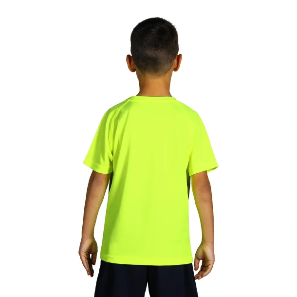 RECORD KIDS Kids sports T-shirt. 100% polyester - EXPLODE Neonski žuta